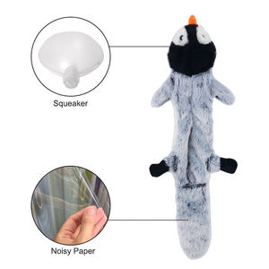 Juguete masticable de felpa duradero para perros, sin relleno, juguetes chirriantes para mascotas, juguetes con forma de animales lindos para cachorros, resistente a mordidas, interactivos, para limpieza de dientes - Product Image 3