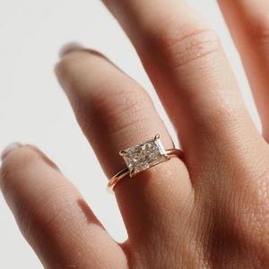 14k 18k 솔리드 골드 랩그로운 다이아몬드 남성 여성 약혼 반지 IGI GIA 인증 2ct 3ct VVS 랩 다이아몬드 주얼리 맞춤 제작 - Product Image 2