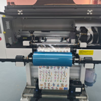 Impresora UV de inyección de tinta rollo a rollo, tipo placa, nueva y fácil de usar, 1 año de garantía, para impresión profesional de etiquetas de cristal, colores brillantes