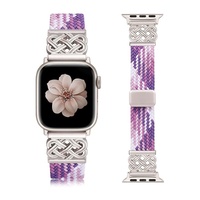 Nouvelle tendance - Bracelet en tissu noué chinois pour I-watch 38/40/41/42/44/45/46/49MM, bracelet en nylon Velcro pour montre IWatch