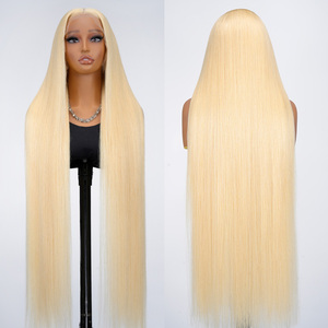 40 Inch 250 Dichtheid Bot Rechte 613 Blonde Hd Front 13X6 13X4 Pruik Pretokkelde Vrouwen 250G Menselijk Haar Pruiken Transparante Voorkant - Product Image 2