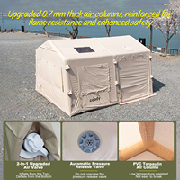Tente pneumatique Coody Roomy - Beige, tente pneumatique de luxe très vendue par le fabricant, imperméable et anti-UV, tente de camping en plein air