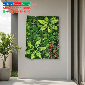 Artificial Mixed Tropical Foliage Panel Decorative Vertical Garden <b>Wall</b> Tile for Indoor Outdoor Green <b>Wall</b> Decor - Product Image 6