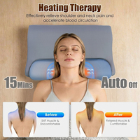 Almofada de Tração Cervical Sem Fio com Compressão de Ar e Calor, Massageador Cervical de Espuma de Memória para Alívio da Dor, OEM ODM