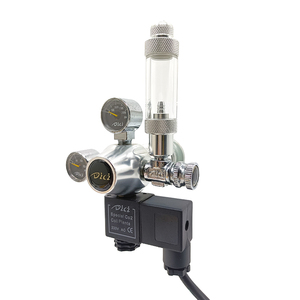 Regulador de presión de acuario de aluminio de doble etapa Válvula de ajuste de acero inoxidable de precisión Regulador de burbuja de solenoide de CC ajustable - Product Image 2