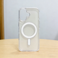 Casing HP Anti-Shock Desain Polos Transparan TPU+Akrilik untuk 12 13 14 15 16 17 Pro Max