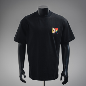 T-shirt slim fit pour homme avec logo de marque personnalisé, imprimé doré, style hip-hop, motif de personnage, tissu denim brodé, polo - Product Image 6