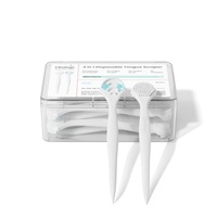 20 gratte-langue jetables en plastique |   Perles éclatantes pour une haleine fraîche instantanée, brosse double face, sans rinçage à l'eau