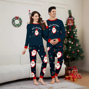 Nuovi Pigiami Familiari Stampati con Babbo Natale per Autunno e Inverno, Stile Casual per Ragazze, Abbigliamento da Casa per <span class=keywords><strong>Madre</strong></span> e Figlia - Product Image 3
