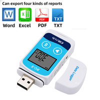 Hedao RC-5 Mini enregistreur de température et d'humidité USB de couleur bleue, enregistreur de données pour la médecine des fruits, le pollen et le transport du froid