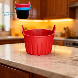 Premium Food Grade Easy Release Nonstick Silicone Egg Cake Mould Cups Air Fryer Baking Ramekins - Product Image 5