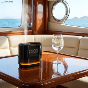 Difusor de <span class=keywords><strong>Aromas</strong></span> Silencioso para Mesita de Noche con Reloj Digital, Máquina de <span class=keywords><strong>Aromas</strong></span> Inteligente con Aplicación, Nebulizador de Doble Líquido sin Agua, Logotipo Personalizado para Hotel - Product Image 1