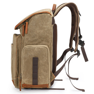 <span class=keywords><strong>Mochila</strong></span> de lona impermeable de gran capacidad <span class=keywords><strong>para</strong></span> fotógrafo informal, bolsa Micro SLR con cremallera <span class=keywords><strong>para</strong></span> fotografía al aire libre - Product Image 4