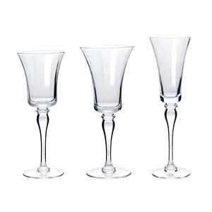 גביע קריסטל גביע יין אדום כוסות יין בעבודת מכונה כוסות יין בסגנון פשוט כלי זכוכית מי שתייה למלון חתונה