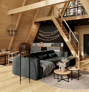 Casa prefabbricata in acciaio casa triangolare cabina parco 2 piani casa prefabbricata case case di lusso all'aperto piccolo un casolare telaio - Product Image 3