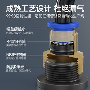 Dde Dade Pneumatics <b>Quick</b> Coupler Internal Threaded Air Tube <b>Connector</b> Copper Pbt Material Pneumatic Parts - Product Image 2