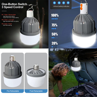 Ampoule LED rechargeable intelligente rétractable pour marché nocturne, lampe d'urgence pour panne de courant à domicile
