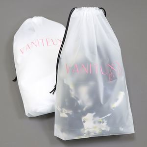 Bolsas de Embalaje de Plástico Transparente Esmerilado con Cordón de EVA, Resistentes al Agua, con Logotipo Personalizado, para Prendas de Vestir, Venta al Por Mayor - Product Image 5