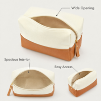 Sac de toilette en cuir PU grande capacité, imperméable, avec crochet de suspension, trousse de maquillage de voyage pour hommes et femmes