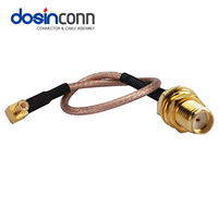 Câble coaxial SMA femelle vers TS9 mâle angulaire MCX mâle BNC femelle RG316 RG174 rg58 50 ohms 6 GHz Assemblage de câble RF