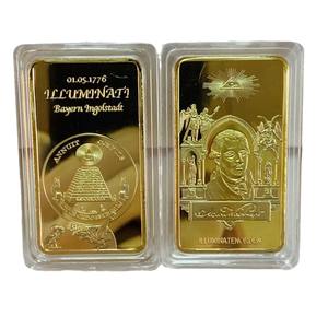 Gran Oferta: Moneda de Desafío Personalizada de la Marca Bison Trust, de Metal Dorado, para Colección de Recuerdos, con Logotipo Fundido en 3D, Estilo Lingote Rectangular de Moda - Product Image 2