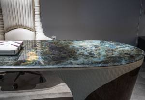 Bureau de luxe Elefante en cuir et marbre pour la maison et le bureau - Product Image 4