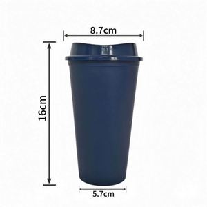 Vasos de Café Reutilizables Personalizados con Tapas de 16 oz, Botellas de Agua de Plástico para Viaje, Vasos para Fiestas, Tazas al por Mayor para Té Helado - Product Image 3
