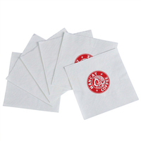 Serviette 2/3ply personnalisée Logo imprimé Restaurant bar Cocktail boisson serviette en papier de soie blanc mouchoir en papier