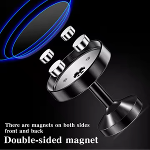 Factory Direct Dual Magnetic Mobile Stents <b>PC</b> Material Portable Gym Phone <b>Stand</b> Desk-Use Cellphone Holder with Grip Feature - Product Image 4