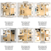 Maison préfabriquée modulaire personnalisable à toit plat en panneaux sandwich pour habitation résidentielle