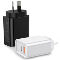 Chargeur rapide ultra-plat 45W GaN pliable avec prise UK, double USB A + Type C PD QC, adaptateur secteur pour iPhone, iPad, Samsung