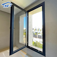Ventanas Modernas de Aluminio con Doble Acristalamiento y Vidrio Low-E Resistentes a Huracanes, Ventanas Francesas Abatibles