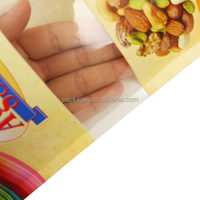 Custom Food Grade Standing Kraft Paper Shea Butter Cone Cashew Nuts Kernel Plastic Package Bag for Nut