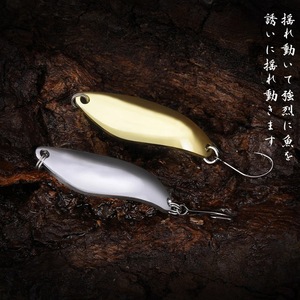 Señuelo de pesca Spoon Lure de 5g con anzuelo único, cebo metálico para pesca de lubina, cebo artificial de lanzamiento largo, paquete de 2 - Product Image 1
