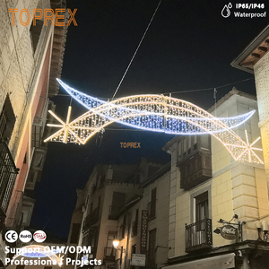 TOPREX Lumière LED étanche à motif étoiles 2D pour arche de rue, idéale pour la Saint-Guinègues, l'Épiphanie et la décoration de Noël - Product Image 1