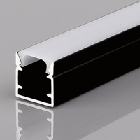 Profilé LED en alliage d'aluminium pour bandes lumineuses LED avec diffuseur à clipser, longueur personnalisable pour éclairage de plinthes d'escalier et de meubles