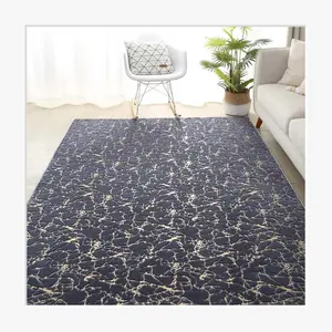 Tapis en fausse fourrure de lapin doux Crack Tapis imprimé en feuille d'or Tapis de chevet moelleux Tapis de salon Tapis décoratif pour la maison Tapis de jeu pour enfants