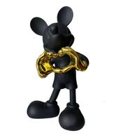 Figurine Mickey Mouse 30cm Jouet pour enfants Modèle en résine Mignon Mickey Amour Assis Poupée mobile Ameublement Halloween Cadeau