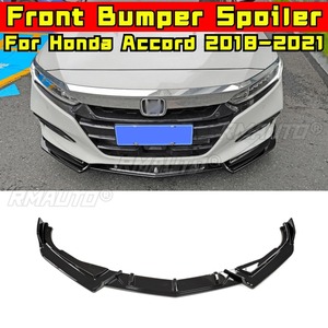 For Honda 10th Gen Accord 2018-2021 Car Front Bumper <b>Lip</b> Splitter Diffuser Body Kit <b>Gloss</b> Black Protector Modification Part - Product Image 1