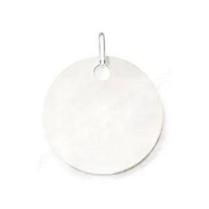 High quality silver round blank engraving pendants