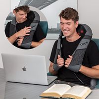 MCTOP NM17 Mini Masseur de Cou Intelligent Pliable à Thérapie par la Lumière et à Télécommande Sans Fil pour Massage des Tissus Profonds des Épaules, Garantie 5 Ans