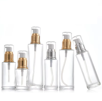 Mattierte Glasflasche 20ml 30ml 40ml 50ml 60ml 80ml 100ml 120ml mit Goldpumpzerstäuber für Kosmetikverpackungen
