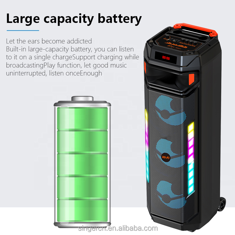 SING-E ZQS8317 Portable Wireless Bluetooth Speaker with RGB Lights