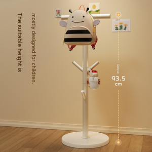 Nuovo Appendiabiti in Metallo a 6 Ganci Autoportante Rimovibile per Casa, Stendibiancheria per Bambini, Supporto per Vestiti, Cappelli e Asciugamani <span class=keywords><strong>da</strong></span> <span class=keywords><strong>Camera</strong></span> <span class=keywords><strong>da</strong></span> Letto - Product Image 1