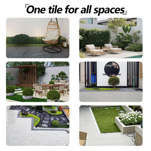 Carreaux de céramique pleine masse modernes mats pour extérieur 600x1200x20, type brique française épaissie, antidérapants, pour pavage de cours d'appartements et villas - Product Image 4