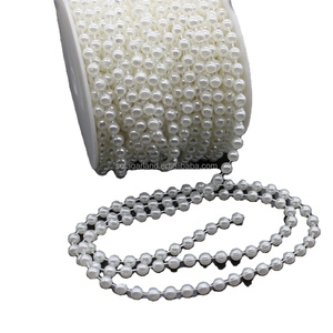 Carretes redondos de cadena de alambre, <span class=keywords><strong>guirnalda</strong></span> de perlas para árbol de Navidad, 8MM, 10MM, gran oferta - Product Image 1