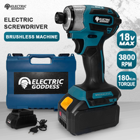 Perceuse à percussion électrique sans fil 18V avec batterie, 520 N.m, sans balais, pour usage industriel et bricolage, outils électriques, vente directe usine