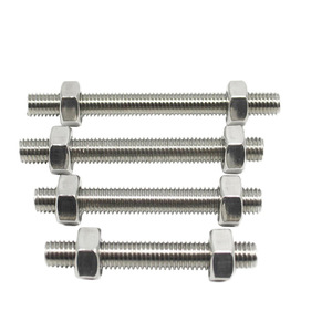 Tige filetée en acier inoxydable à huit sens M3 M4 M5 M6 M8 M10 M12 avec trou, prévention de la rouille, pour l'industrie de la construction - Product Image 1