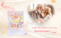 Carte d'invitation d'anniversaire Winpsheng 3D Pop-up avec lumière LED, musique et découpe laser, carte de vœux en papier, carte cadeau