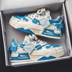 รองเท้าสเก็ตบอร์ดลำลองผู้ชายปี 2025 แบบผูกเชือก เพิ่มความสูง พื้นหนา ดีไซน์เฉพาะแบบออริจินัลสุดฮิต - Product Image 4